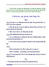 15 Đề ôn thi học sinh giỏi môn Tiếng Việt Lớp 3
